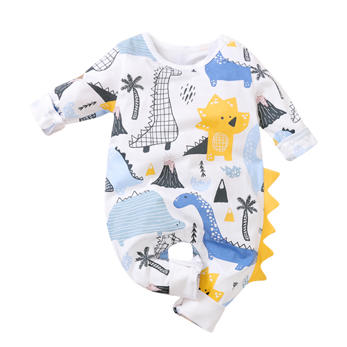 Dinosaur Print Baby Suit Romper