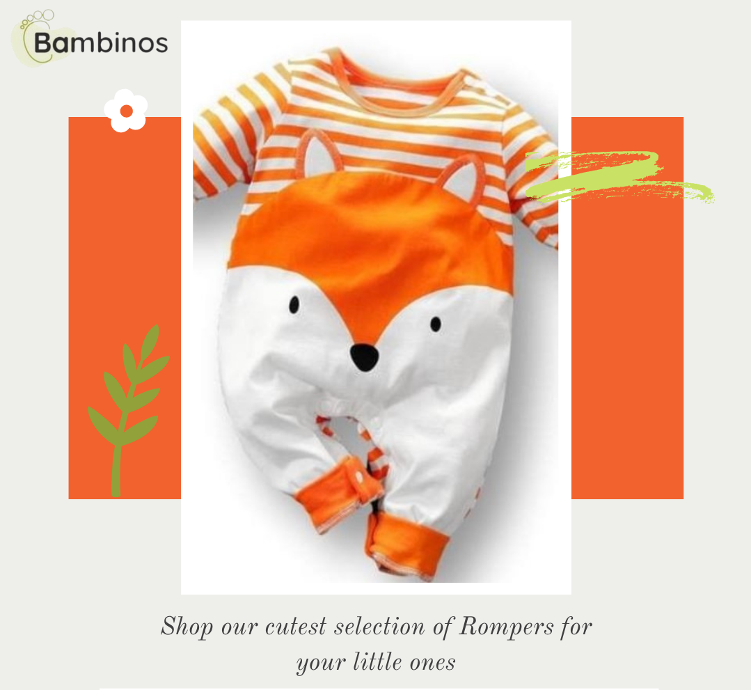 Orange Fox Babysuit Romper