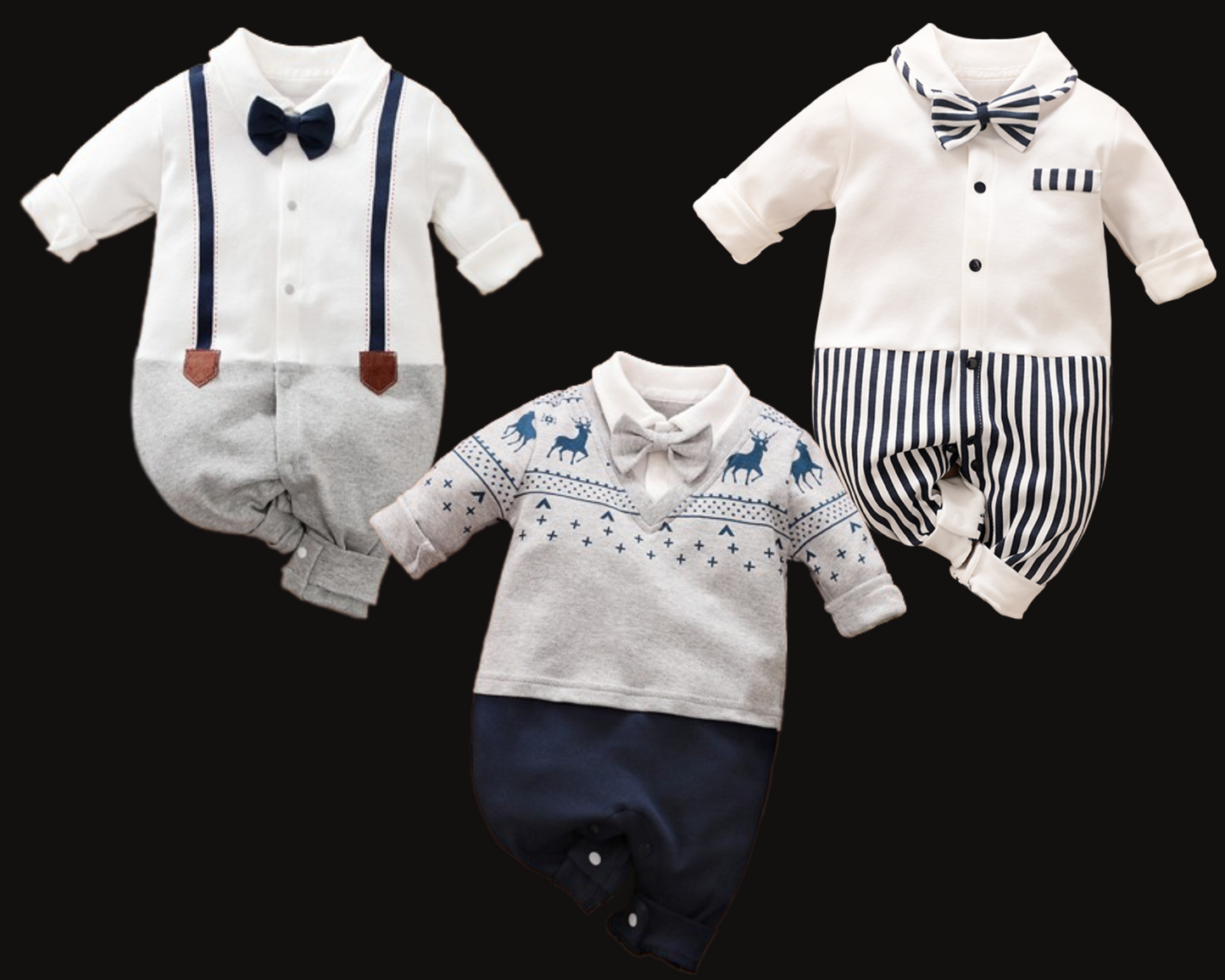 Baby Romper Gift Set Baby boy Gentleman suits -3