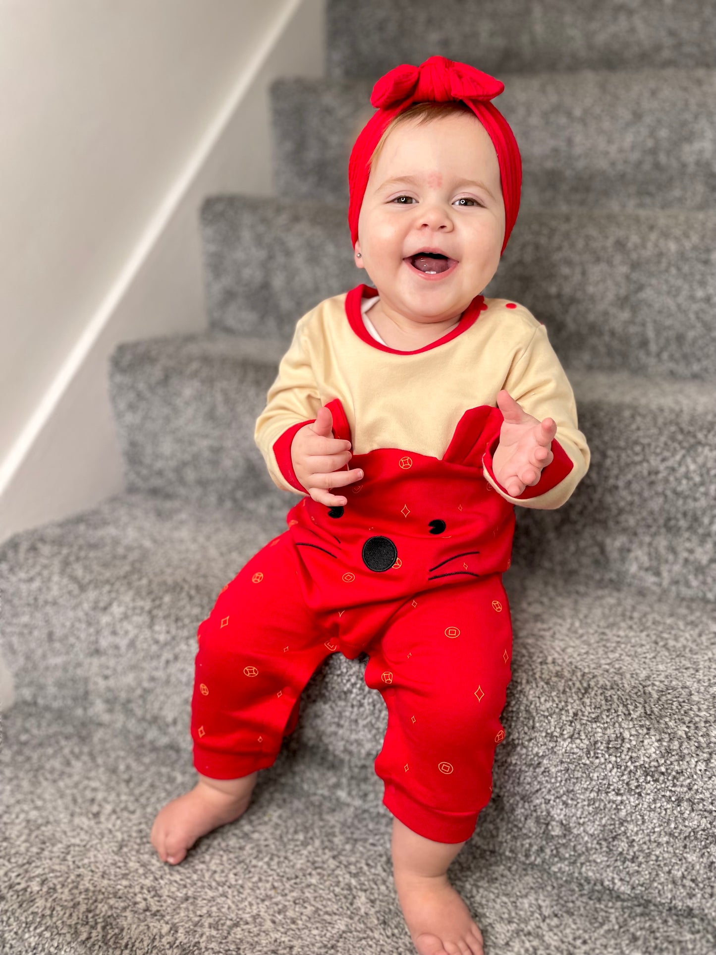 Red Bear Babysuit Romper